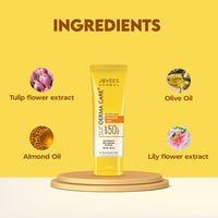 Jovees Herbal Sun Derma Care Lotion SPF 50 PA+++ Broad Spectrum, UVA/UVB Protection | Oil Free, Quick Absorption & Lightweight | For oily and sensitive skin 100ml