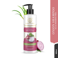 Khadi Natural Onion Shampoo/Cleanser | SLS & Paraben Free |Scalp nourishing formula|Controls dandruff and hairfall|Paraben free|Suitable for All Hair Types| 650 ml