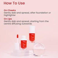 Earth Rhythm Lip,Cheek & Eye Shadow Tint- Cherry,With Goodness Of Pomegranate & Grape Seed Extract,Blush For Women & Girls|10 Ml (Pack Of 2),Crème