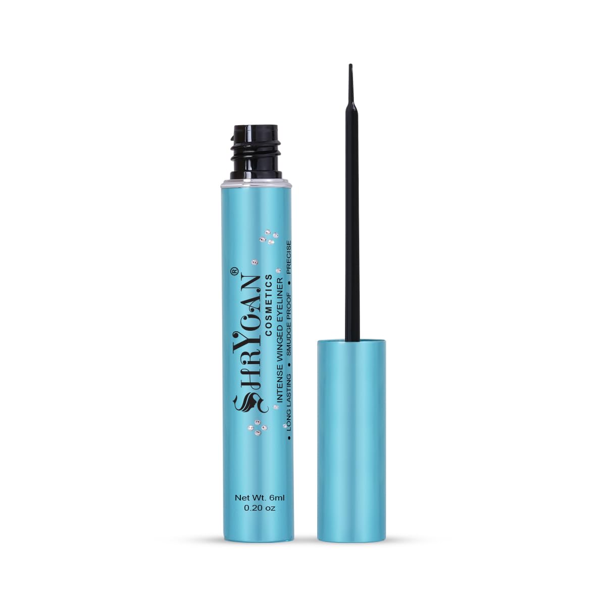 Shryoan Cool As Ice Eyeliner| Long Lasting With Easy Application, Waterproof & Smudge Proof With Matte Finish For Bold Eye Look (6ml) (Black)