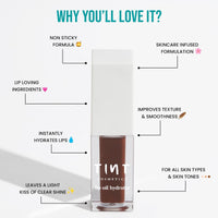 Tint Cosmetics 6ml Mauve Pink Soft Natural Instant Hydrate Lip Oil For Dry & Chapped Lips, Light Weight, Long Lasting, Non Sticky, Moisturization & Nourishment For Girls & Women (Dawn)