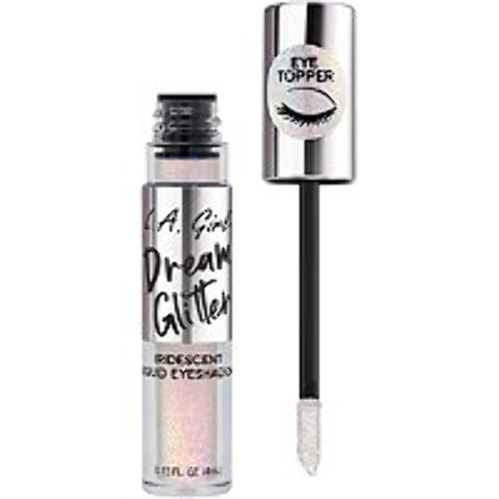 L.A Girl Dream Glitter Liquid Eyeshadow, Highly Pigmented, Non-Transfer, Insta Dry, Long Wearing, Shimmery Finish - Iridescent Dream (Silver) - 4ml