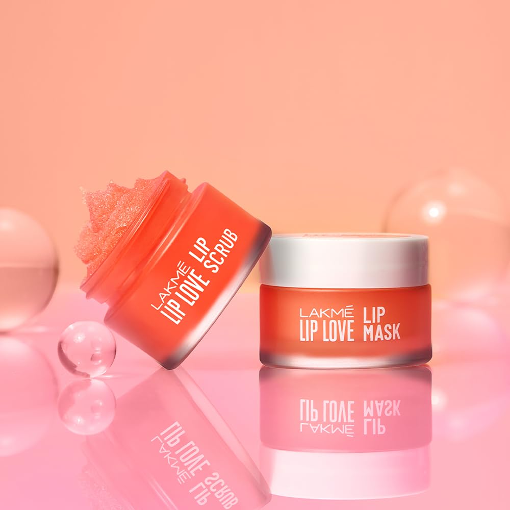 Lakmé Exfoliating Lip Scrub With Hyaluronic Acid For Soft, Smooth Lips | Lip Love Lip Scrub, 15Gm