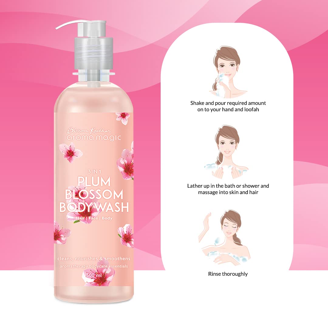 Aroma Magic 3 in 1 Plum Blossom Body Wash- 220 ML