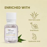 Earth Rhythm Renew Overnight Gel with Snail Mucin, Healing & Soothing Face Gel, For Sensitive Skin - 50g | Moisturize Skin, Reduce Acne, Repairs Damaged Skin