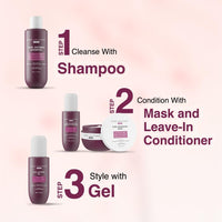 Bare Anatomy Curl Defining Shampoo + Curl Intensifying Leave In Conditioner Cream | Curl Retention & 2X Frizz Protection For 48 Hours | Sulphate & Paraben Free | Women & Men | 250 ml + 140ml