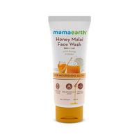Mamaearth Honey Malai Face Wash with Honey & Malai For Nourishing Glow 100 ml | For all skin types, Best Suits Dry Skin, Combination Skin, Non Drying Gentle Cleanser, No Parabens, No Sulphates