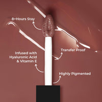 SOKU Always Kissable Long-Lasting Matte Liquid Lipsticks for Women Waterproof, Smudge-Proof | Lightweight Vegan Formula with Vitamin E | Smooth Application, Rich Colour (Butter Nut 01) - 4.5 ml