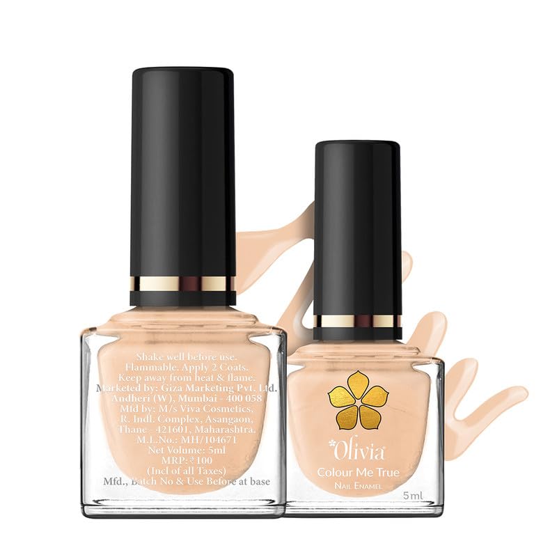 Olivia Nail Paint for Glossy Finish - 5ml (4 Bare Beauty)