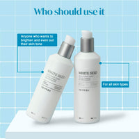 The Face Shop White Seed Brightening Face Toner with Niacinamide & Vitamin B | For Dark Spots, Dullness & Acne Scars| Suitable for Normal, Oily, Dry, Combination Skin | Sulphate & Paraben Free, 145ml