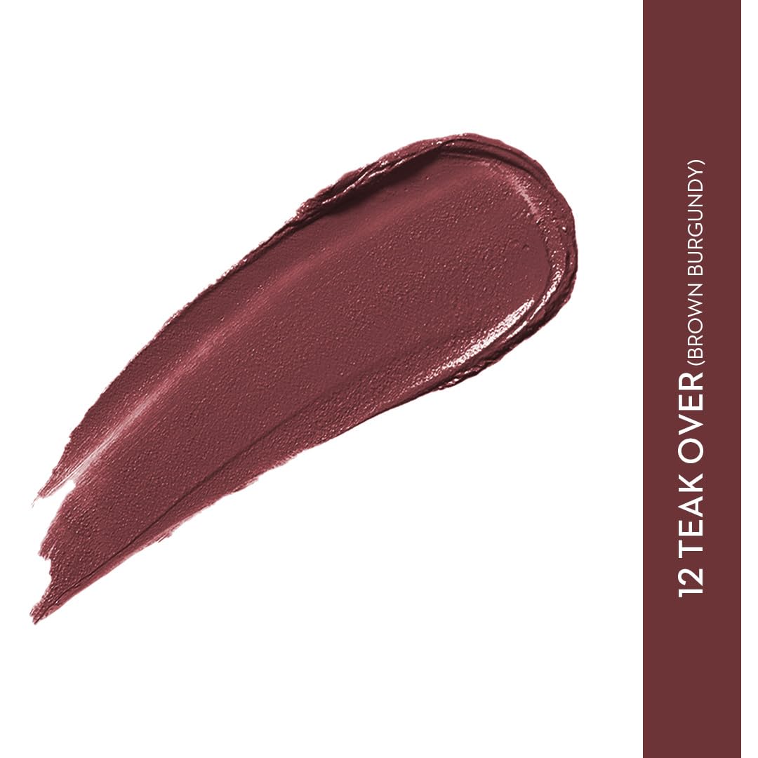 SUGAR Cosmetics Nothing Else Matter Longwear Lipstick for Women | Lasts Up To 8+ Hours| Enriched with Vitamin E | 100% Vegan | 3.2gm - 12 Teak Over