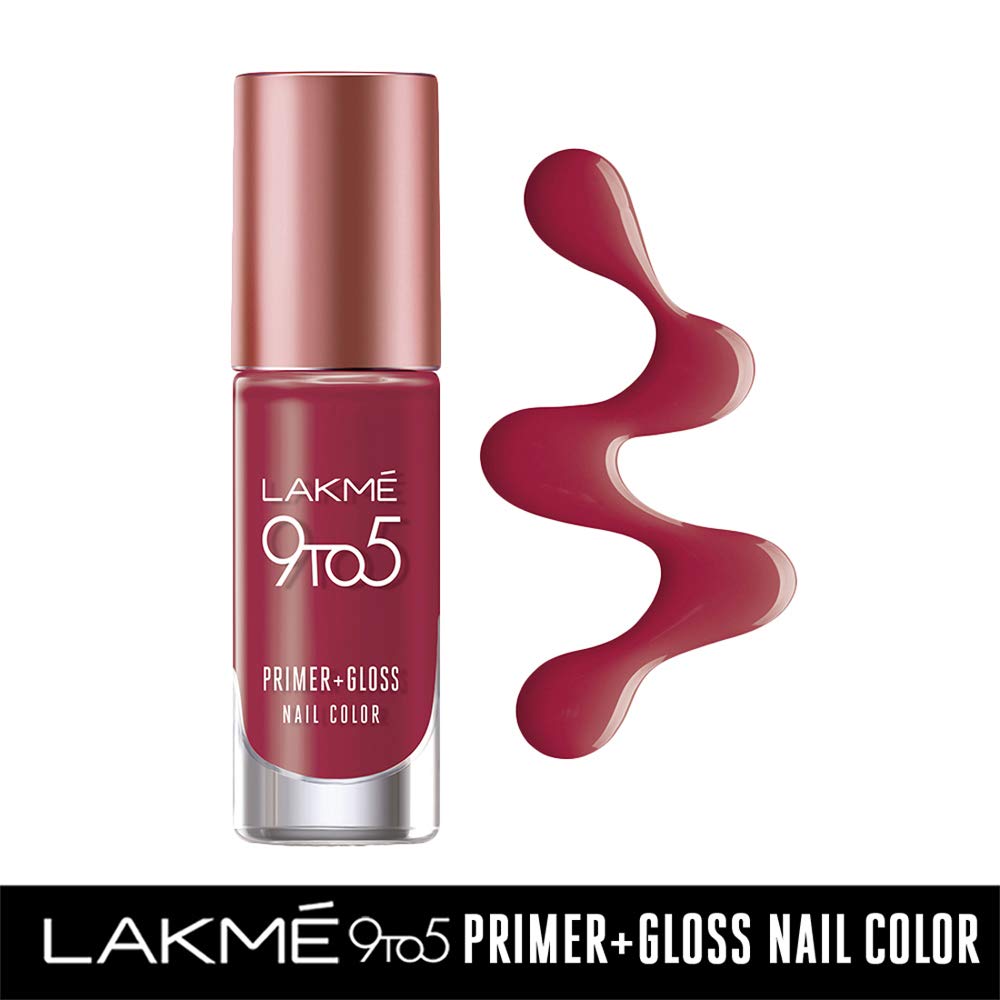 LAKMÉ Lk9-5 P+Gnaillushlavender 6Ml & 9 To 5 Primer + Glossy Finish Nail Colour Combo