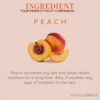 Khadi Natural Peach Lip Balm with Beeswax and Shea Butter| Soft & Hydrated Lips |Lip Balm for Chapped Lips| Unisex Lip Balm| Pack of 3| (5 * 3) (15 gm)