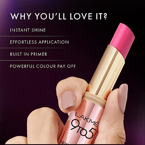 LAKMÉ Glossy Lipstick Pink (High-Shine Finish)
