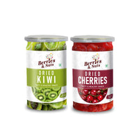 Berries And Nuts Previously_frozen Dehydrated Kiwi & Cherry Combo|Kiwi 200 Grams & Cherry 200 Grams