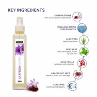INDUS VALLEY Natural Saffron Water Facial Toner - Chemical Free - 250 ml
