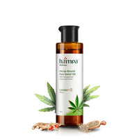 Hampa Hemp Muscle Pain Relief Oil 100ml | Lasting Relief from Back, Shoulder, Neck, Leg, Lumbar, Ortho and other Muscular Pains, Stiffness and Spasms | Ayurvedic with Vijaya Leaf Extract, Arnica, Ashwagandha | 100% Natural and Skin Friendly