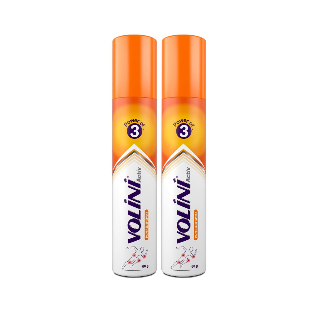 Volini Activ Pain Relief Spray 60 gm (Pack of 2)