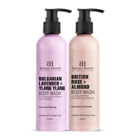 Botanic Hearth British Rose and Bulgarian Lavender Body Wash Shower Gel – Pack of 2 (245 ml Each) – Sulfate & Paraben Free – for Men & Women