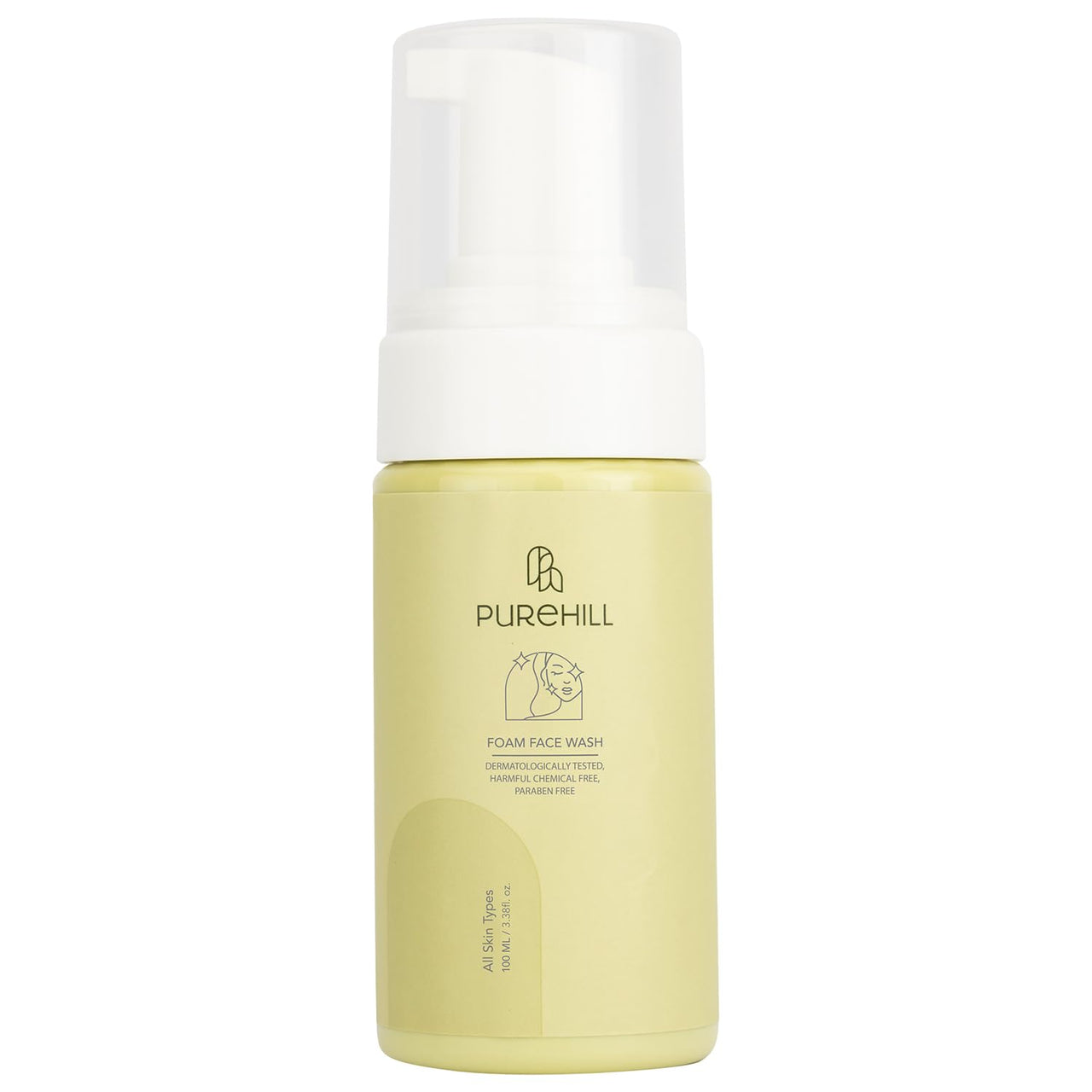 Purehill Foam Face Wash with Mandarin and Niacinamide for Clear, Bright and Flawless Skin Suitable for All Skin Types, 100 ML