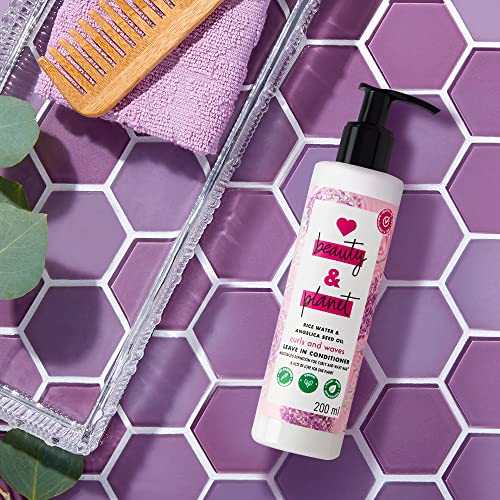 Love Beauty & Planet Love Beauty And Planet Rice Water & Angelica Seed Oil Silicone-Free Curl & Waves Leave-In|| No Parabens|| No Dyes|| Angelica Essential Oil|| Floral, 200Ml, 1 Count