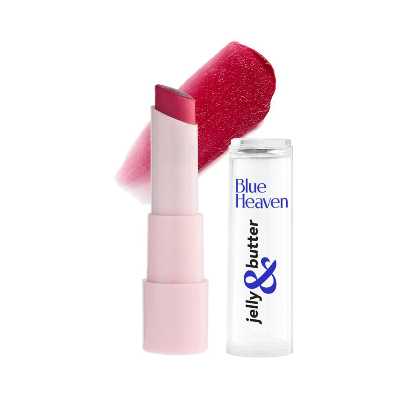 Blue Heaven Jelly & Butter Lip Balm infused with Jojoba Oil, Shea Butter + Vitamin E, smoothens Dry & Chapped Lips, Fades Pigmentation, Soften & Smoothes Plums Lips, Pink Rose, 3g
