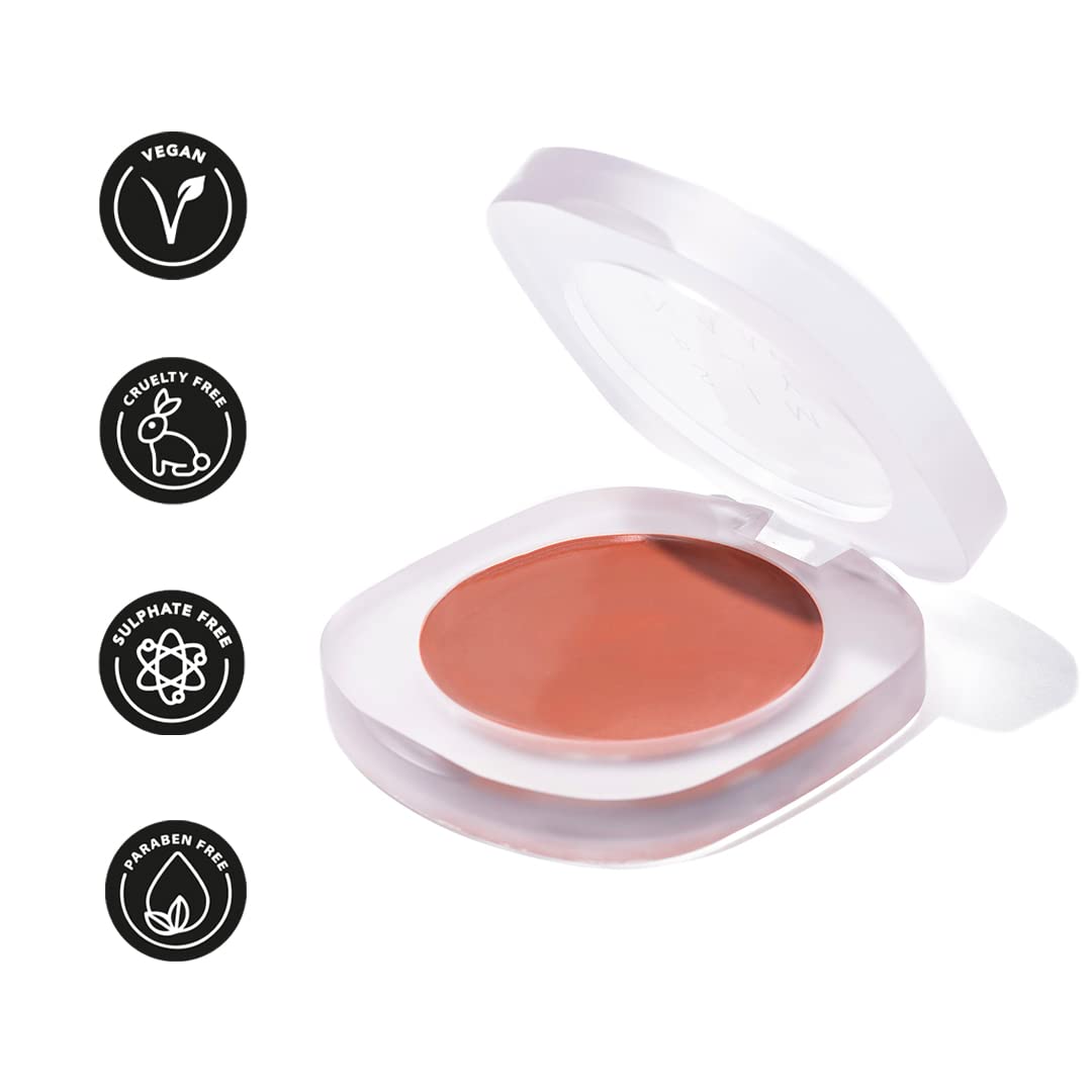 SIMPLYNAM Velvet Cream Magic Almond Brown Blush | 4.5g | Multi-Purpose | Lightweight & Creamy | Highly Pigmented & Buildable | Sweat & Water-Resistant | Hydrating with Rosehip & Vanilla Fruit Oil