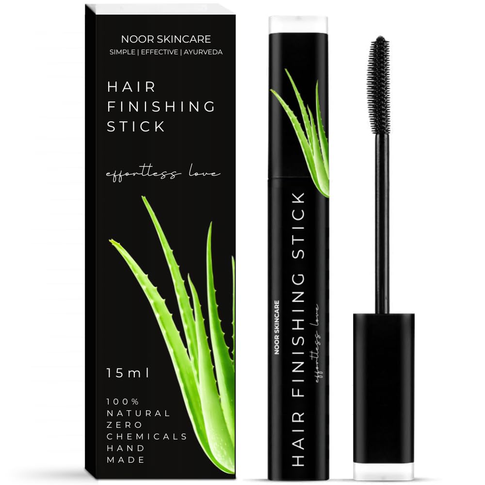 Noor Skincare Finishing Stick for Women | 100% Natural Sleek Fixer for Frizzy Hair, Flyaways & Baby Hair | Non-Sticky & Non-Greasy for All Hair Types (15 ml)