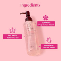 The Face Shop Rice water bright light Cleansing Oil with Rice Water to Brighten the Skin, 150ml | Korean Make-Up Remover, For Lips, Eyes and Face, Removes Waterproof makeup