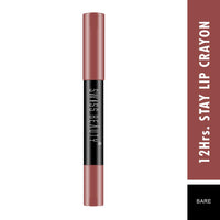 Swiss Beauty 12 Hrs. Stay Matte Lip Crayon, Bare, 3g - Long Lasting, Waterproof, Super Stay, Matte Finish Lip Crayon, Long Wear, Crayon Lipstick