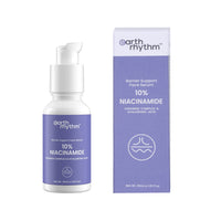 Earth Rhythm 10% Niacinamide Face Serum with Hyaluronic Acid | For Acne Prone, Oily & Sensitive Skin | Evens Out Skin Tone, Improves Texture, Plumps & Hydrates Skin | Men & Women - 30ml