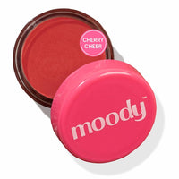 Moody Plush 3-in-1 Lip, Cheek & Eye Cream - Cherry Cheer with Cacao Butter, Shea Butter & Jojoba Oil | Long Lasting | Paraben Free Lip Balm Moisturizer For All Skin Type, 5gm
