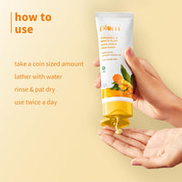 Plum Turmeric & White Clay Acne Action Face Wash | Fights Acne & Controls Excess Oil | With Turmeric & Orange Peel | Non-Drying, Clay-Based, Sulphate Free Face Wash | 100% Vegan | 100ml