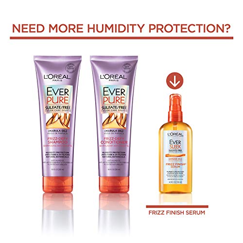 L'Oreal Paris Hair Care Everpure Sulfate Free Frizz Defy Shampoo, 3 Count