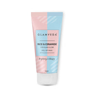 Glamveda Rice & Ceramide Peel-Off Mask | Hydrating & Barrier-Strengthening | Brightens, Evens Tone & Reduces Signs of Aging |All Skin Types | 60g Pack of 1