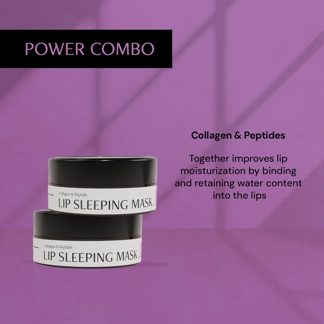 Deconstruct Lip Mask | Collagen And Peptide Lip Sleeping Mask For Dry Lips | For Women And Men | 8Gm,Clear