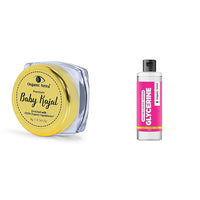 Organic Netra Baby Kajal Water Resistant, Smudgeproof 4g and Organic Netra Glycerine for Face 200ml (Pack of 1)