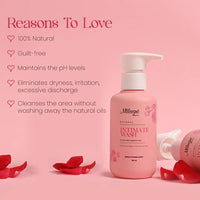 Milagro Beauty Natural Intimate Wash for Women – Gentle Feminine Hygiene Wash, pH-Balanced Formula, Soothes Itching & Dryness, Fights Odour, 100% Vegan & Paraben-Free, 120ml