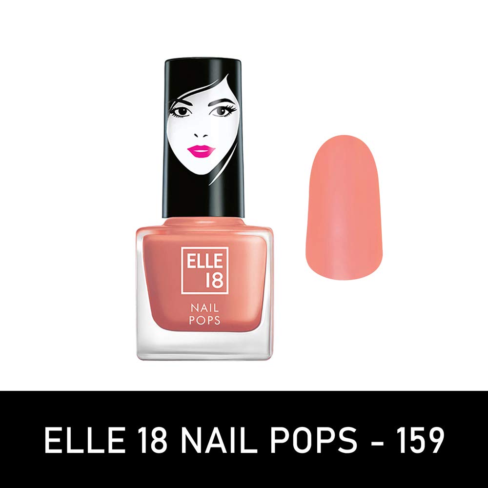 Elle 18 Nail Pops Nail Color 159 & Elle18 Matte Finish Combo, 15 Ml