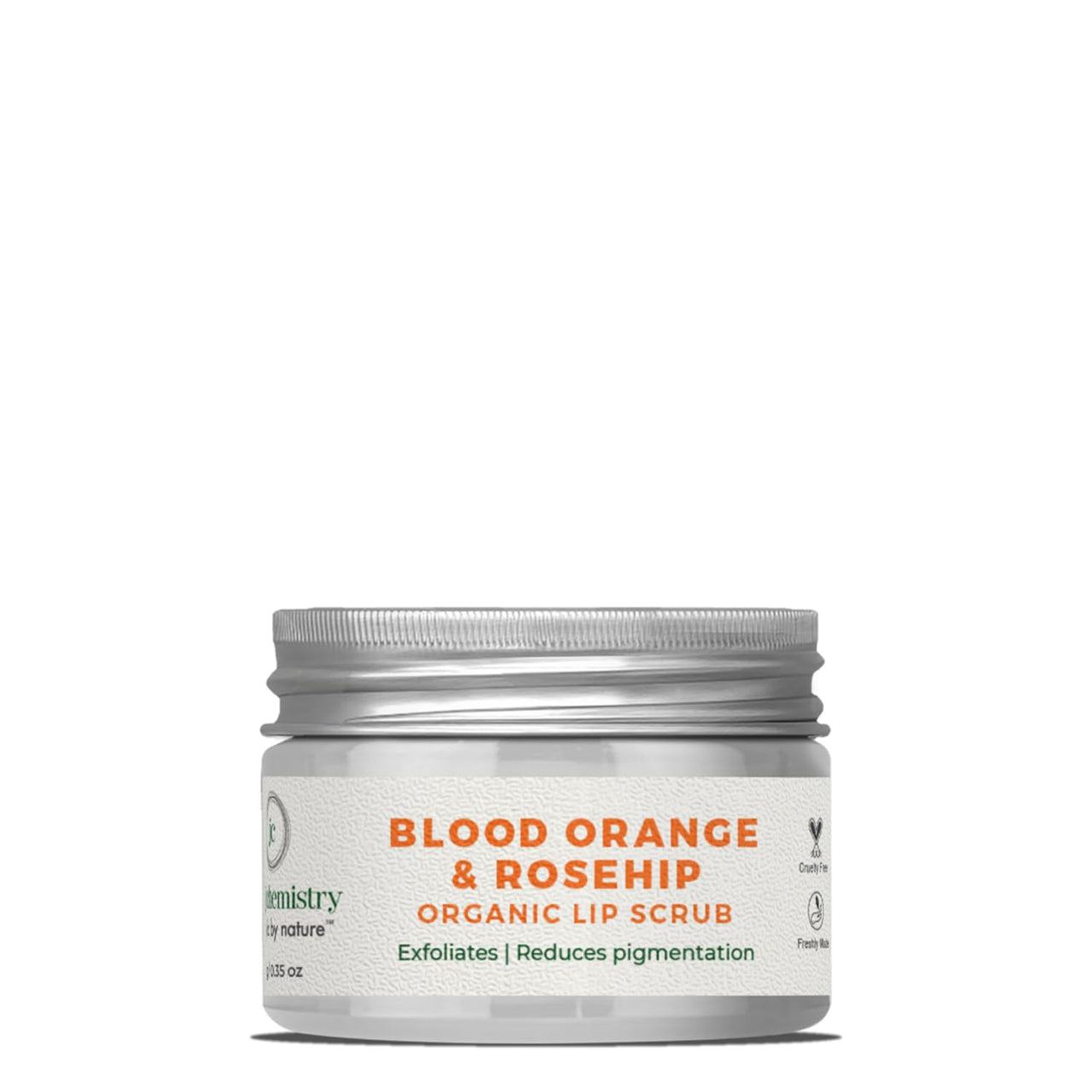 Juicy Chemistry Blood Orange & Rosehip Lip Scrub,10 G | Gentle Exfoliating Scrub For Dark Lips & Pigmentation | Organic Lip Exfoliator For Soft, Smooth, Supple And Luscious Lips|Suitable For Unisex