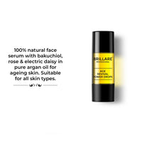 Brillare Professional Age Revival Power Drops, 100% Natural Face Serum With Aragn Oil, Rose and Bakuchioil (15 ML), Zero Chemicals
