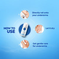 NIVEA Fresh Natural Roll On, 50ml| 48 H Smooth & Beautiful Underarms| 0% Alcohol | For Women