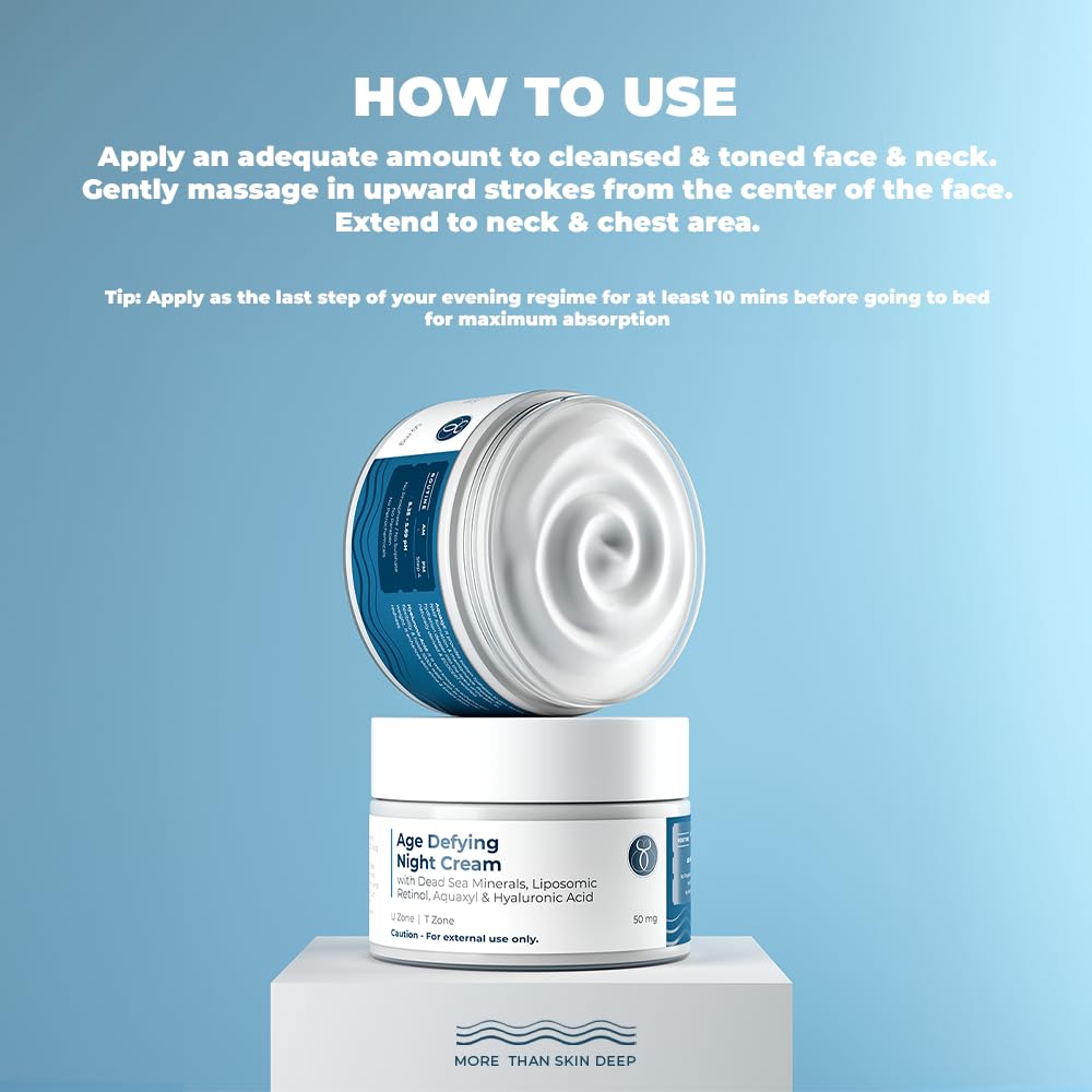 SEA SOUL Anti-Ageing Night Cream with Dead Sea Minerals, Hyaluronic Acid | Skin Renewal, Mineral-rich, Age-defying, Natural | Nourishing Night Cream - 50 Gram