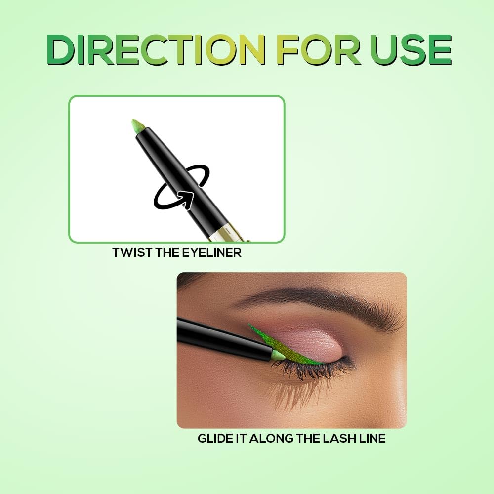 RENEE Holographic Eyeliner, Smudge-Proof & Long-Lasting, Easy Glide & Quick-Drying Formula with Monochrome Effect, Intense Color Pay-Off, Infused with Vitamin E, 02 Saturn