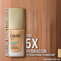 Lakmé 9to5 Hya Matte Foundation + Hyaluronic Acid Warm Beige - 25ml