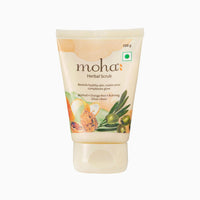 moha: Herbal Scrub (100 GM) | Face Scrub | Blend Of Walnut, Orange Peel & Oilve Oil for Skin Brightening, Exfoliate Face, For All Skin Type (Pack Of 1)