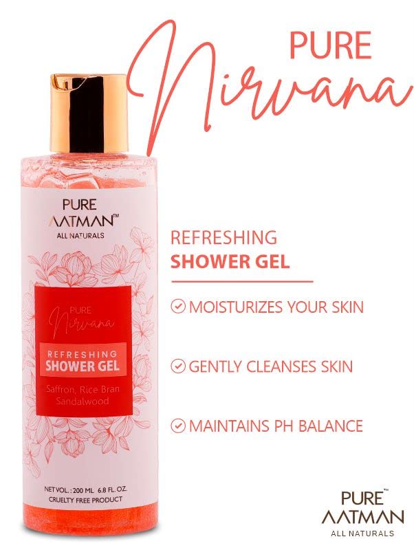 PURE AATMAN | shower gel with deep nourishment and refreshing | paraben free | sulphate free | 200ml