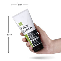 Ustraa Face Wash Acne Control - With Neem & Charcoal Face Wash - 200g - Oil Control, Prevents Acne, Especially for Oily Skin, No Sulphate, No Paraben, No Harmful Chemicals.