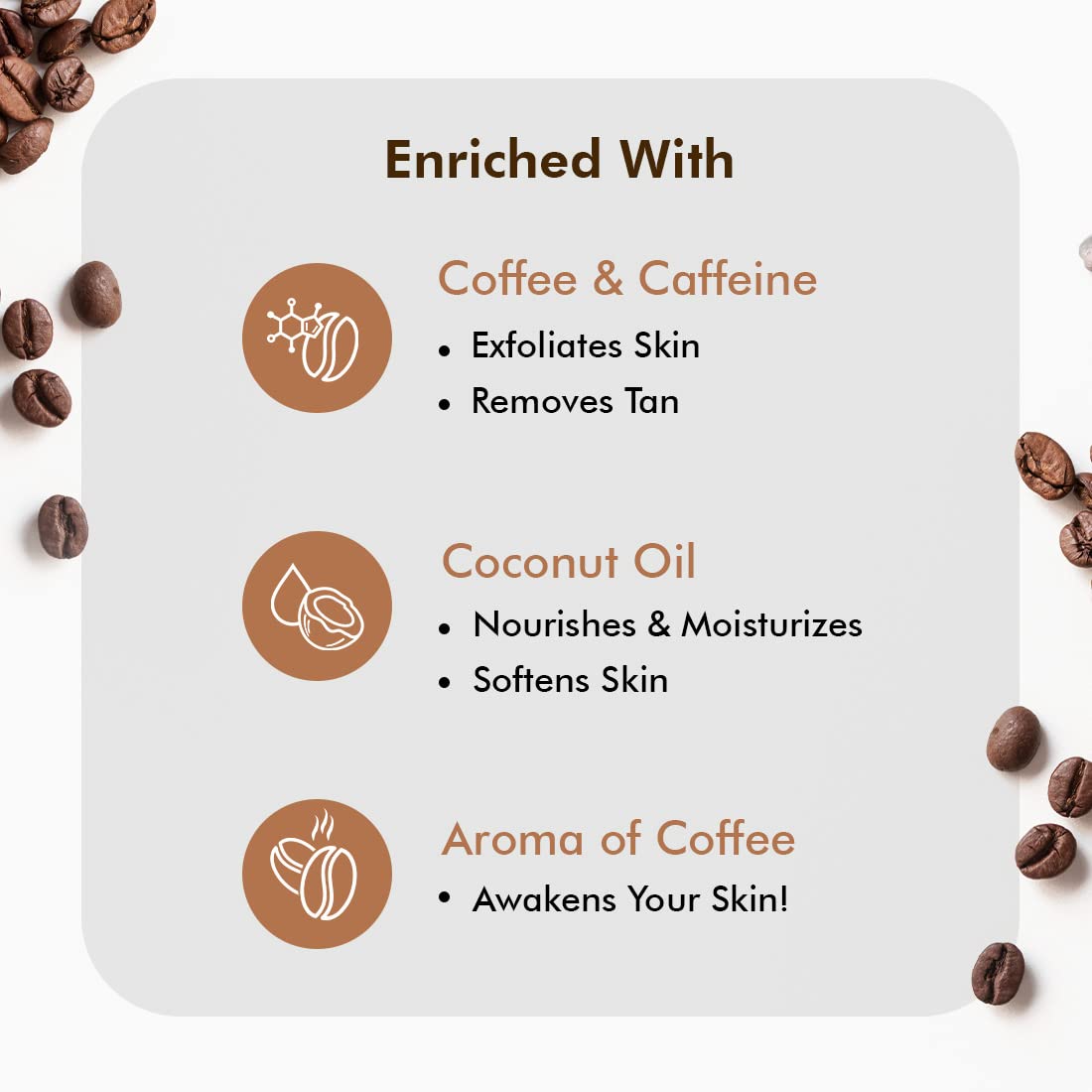 mcaffeine Exfoliating Coffee Body Scrub Powder Jar for Tan Removal&Soft-Smooth Skin|De-Tan Bathing Scrub With Coconut Oil,Removes Dirt&Dead Skin From Neck,Knees,Elbows&Arms|All Skin Types-55Gm,Unisex