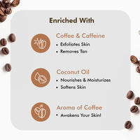 mcaffeine Exfoliating Coffee Body Scrub Powder Jar for Tan Removal&Soft-Smooth Skin|De-Tan Bathing Scrub With Coconut Oil,Removes Dirt&Dead Skin From Neck,Knees,Elbows&Arms|All Skin Types-55Gm,Unisex